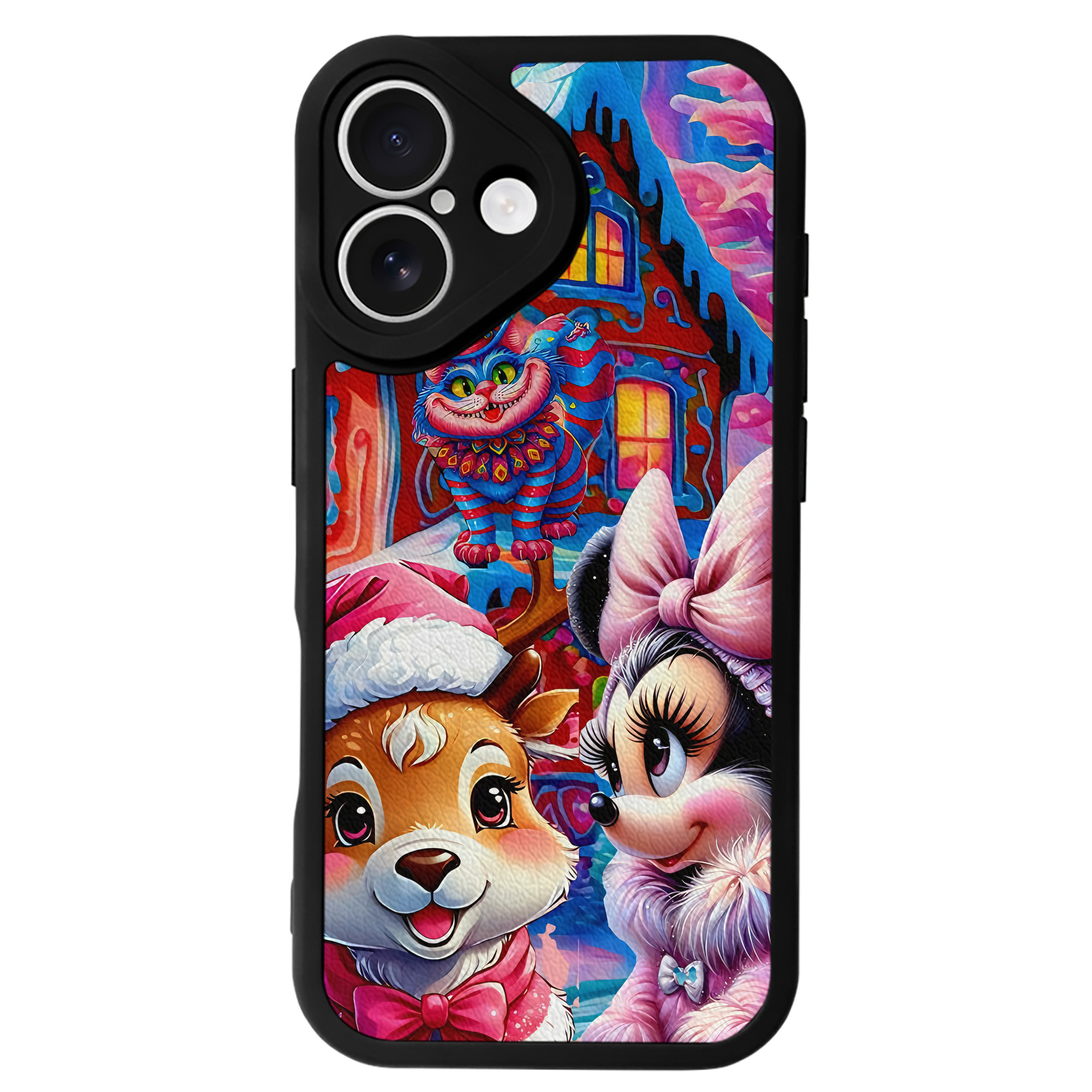 （画像用） ミッキーマウス Mickey Mouse 【iPhone 16シリーズ対応】シリコンスマホケース（レザー調） 材質：シリコン